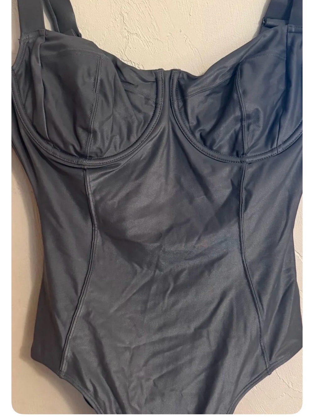 Women’s TA3 Lifty Swimsuit- Pewter Size Medium Regular Length Cup Size D-DD